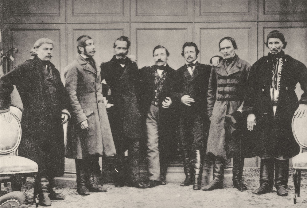 AUSTRIA. Group of Austrian parliamentiary depities c.1862 1935 old print